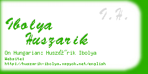 ibolya huszarik business card